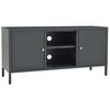 vidaXL TV-b&auml;nk antracit 105x35x52 cm st&aring;l och glas