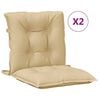 vidaXL Stolsdynor l&aring;gt ryggst&ouml;d 2 st melerad beige 100x50x7 cm tyg