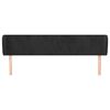 vidaXL Sänggavel med kanter svart 203x23x78/88 cm sammet