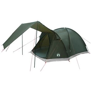 vidaXL Stuga T&auml;lt 4-personers Arm&eacute;gr&ouml;n Polyester och St&aring;l