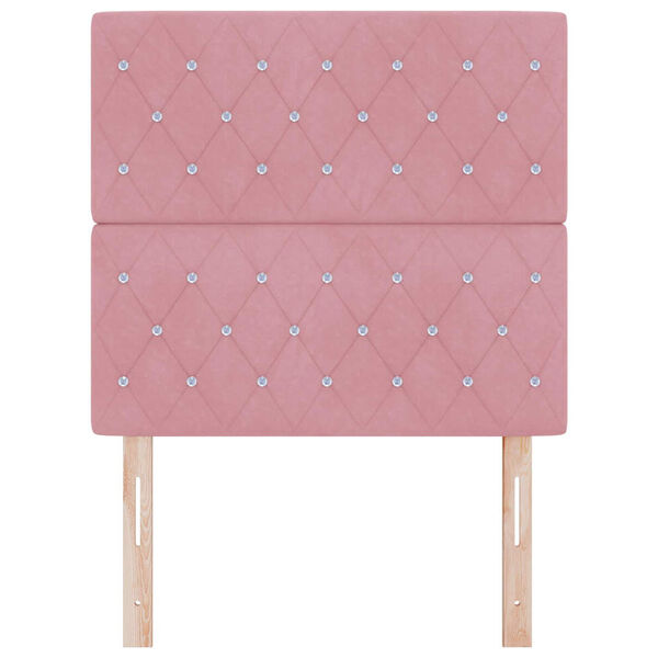 vidaXL Huvudgavel med huvudgavel Rosa 100 cm Konstl&auml;der