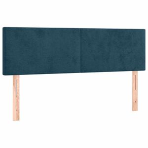 vidaXL S&auml;nggavlar m&ouml;rkbl&aring; 144x5x78/88 cm sammet