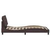 vidaXL Bed Frame without Mattress Dark Brown 100x200 cm Fabric