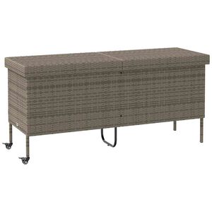 vidaXL Dynbox p&aring; hjul gr&aring; 160x55x75 cm konstrottning