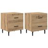 vidaXL Nattduksbord 2 pcs Artisan Ek 40 x 35 x 47,5 cm Konstruerat tr&auml;
