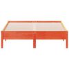 vidaXL S&auml;ngram utan madrass vaxbrun 135x190 cm massiv furu