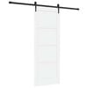 vidaXL Skjutd&ouml;rr ORKDAL 78 x 202 cm Konstruerat tr&auml; Vit och svart