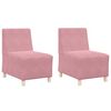 vidaXL Modulsofa utan armst&ouml;d 2 pcs Rosa 55 x 74 x 82 cm Sammet