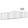 vidaXL Gabioner b&aring;gformade 20 st 400x50x80/100 cm galvaniserat j&auml;rn