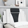 vidaXL Headboard Cushion "Viana" White and Black 90 cm Faux Leather