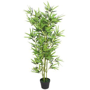vidaXL Konstv&auml;xt Bambu med kruka 120 cm gr&ouml;n