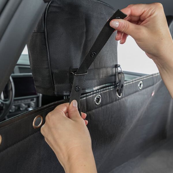 TRIXIE Baks&auml;tesskydd f&ouml;r hundar 145x160 cm delbart svart