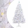 vidaXL Plast Hingad Julgran med 300 LED-lampor Vit 270 cm PVC och st&aring;l