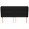 vidaXL S&auml;nggavel med kanter svart 163x23x118/128 cm tyg