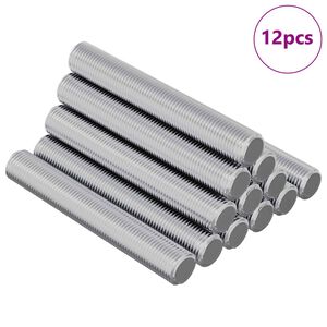 vidaXL G&auml;ngat R&ouml;r 12 pcs Silver 8 x 55 mm St&aring;l