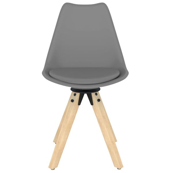 vidaXL Snurrbara matstolar 4 st gr&aring; PP