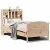 vidaXL S&auml;ng med bokhylla utan madrass 90x190cm massiv furu
