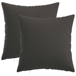 vidaXL Kudd&ouml;verdrag 2 st HEERLEN M&ouml;rkgr&aring; 30 x 30 cm Tyg