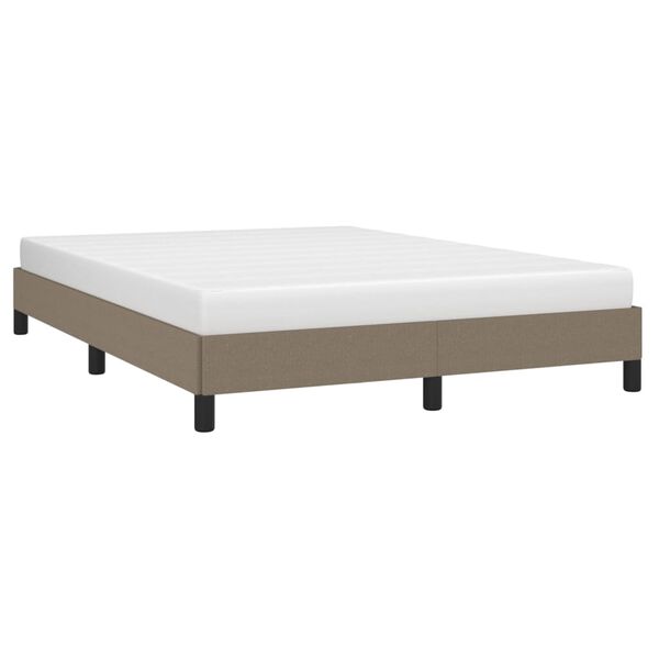 vidaXL S&auml;ngram utan madrass taupe 140x190 cm tyg
