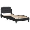 vidaXL Bed Frame with LED without Mattress "Zadar" Black 100x203 cm