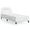 vidaXL Bed Frame "Viana" with LED without Mattress White 90x200 cm
