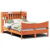 vidaXL S&auml;ngram utan madrass vaxbrun 150x200 cm massiv furu