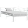 vidaXL Ram till dagb&auml;dd vit metall 90x200 cm
