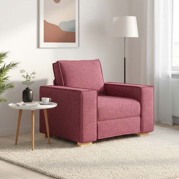 vidaXL Soffa vinr&ouml;d 100x78x84 cm tyg