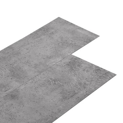 vidaXL PVC-golvbrädor 5,02 m² självhäftande 2 mm cement brun