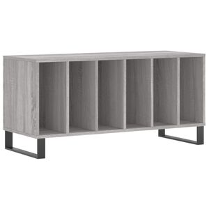 vidaXL Stereob&auml;nk gr&aring; sonoma 100x38x48 cm konstruerat tr&auml;