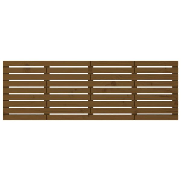 vidaXL V&auml;ggmonterad huvudgavel honungsbrun 206x3x63 cm massiv furu