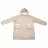 vidaXL Filt-hoodie Beige L Fleece och Flanell