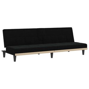 vidaXL B&auml;ddsoffa med muggh&aring;llare svart tyg