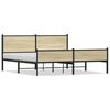 vidaXL S&auml;ngram utan madrass metall sonoma-ek 183x213 cm