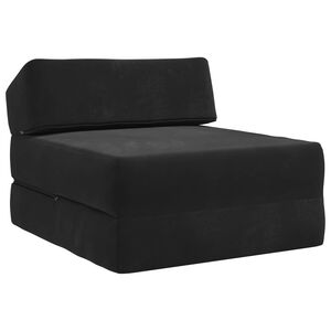 vidaXL F&auml;llbar Soffbed Svart 60 x 70 x 41 cm Tyg