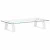 vidaXL Sk&auml;rmst&auml;ll vit 40x20x8 cm h&auml;rdat glas och metall