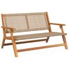 vidaXL Tr&auml;dg&aring;rdsm&ouml;bler Beige 122 x 78 x 73 cm Massivt Akaciatr&auml;
