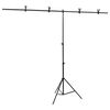 vidaXL T-stativ svart 201x60x(70-200) cm
