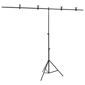 vidaXL T-stativ svart 201x60x(70-200) cm