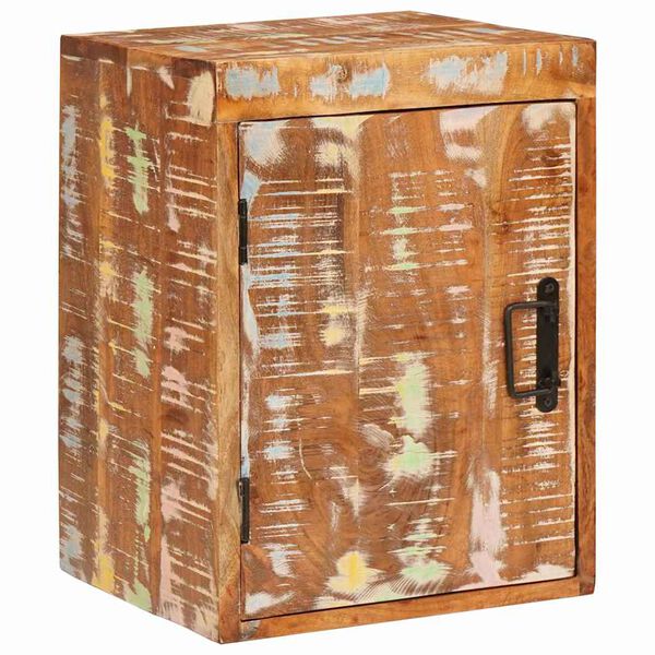 vidaXL S&auml;ngbord Brun 35 x 33 x 48 cm Massivt &aring;tervunnet tr&auml;