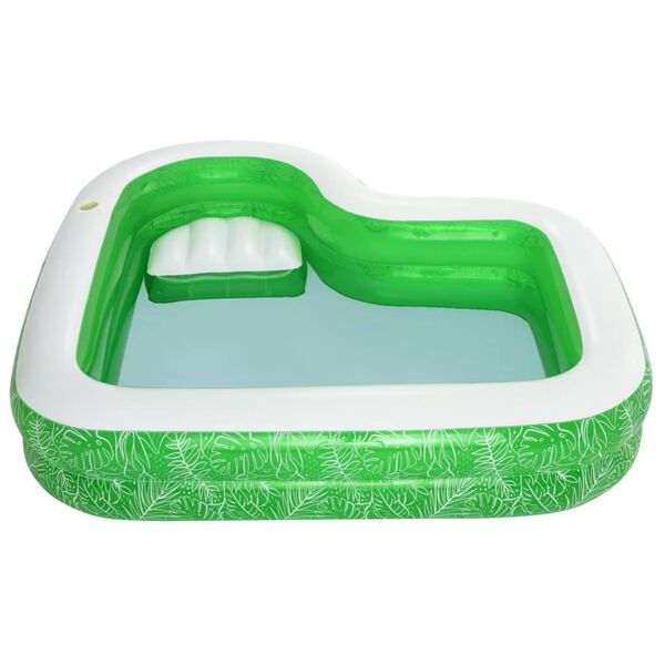 Bestway Tr&auml;dg&aring;rdspool med sits Tropical Paradise 231x231x51 cm