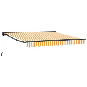 vidaXL Markisram Gul och Vit 300 x 250 cm Polyester med PU-bel&auml;ggning