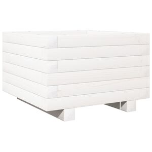 vidaXL Odlingsl&aring;da vit 40x40x26,5 cm massiv furu