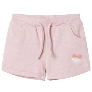 vidaXL Barnshorts med sn&ouml;re blandad ljusrosa 116
