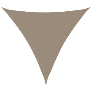 vidaXL Solsegel oxfordtyg trekantigt 3x3x3 m taupe