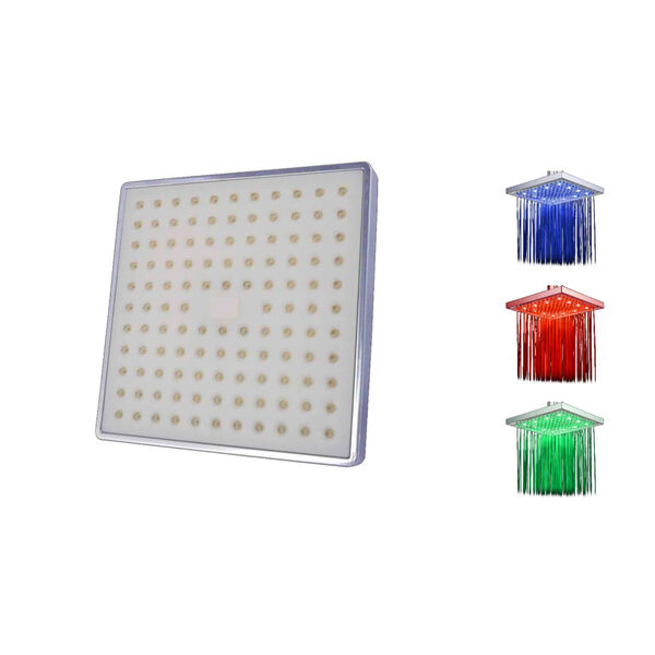 Duschmunstycke vattenfall LED 3 f&auml;rger