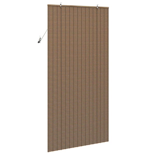 vidaXL Rullgardin med gardiner Brun 110 x 220 cm Bambu