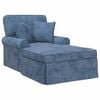 vidaXL Chaise Lounge med Kjol med kudde Bl&aring; 157 x 91 x 91 cm ARES
