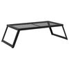 vidaXL Vikbar Campinggrill 58 x 31 x 2 cm Legerat st&aring;l Svart