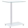 vidaXL U-format sidobord genomskinligt 45x30x58 cm h&auml;rdat glas